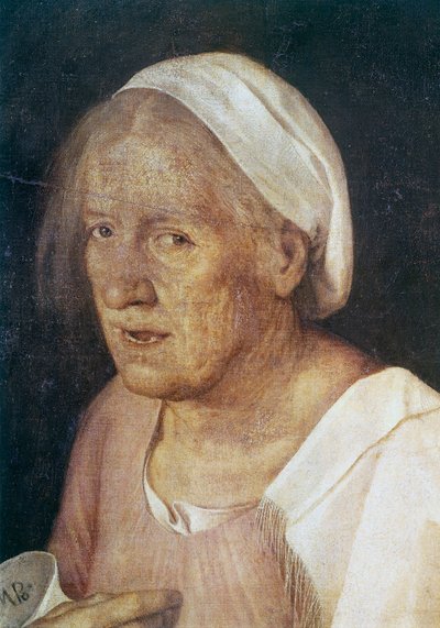 Oude vrouw door Giorgione