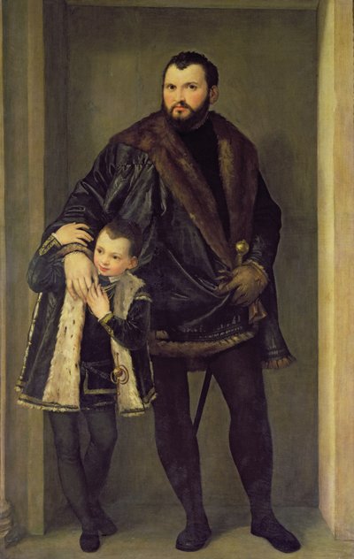 Giuseppe da Porto en zijn Zoon Adriano, c.1555 door Veronese