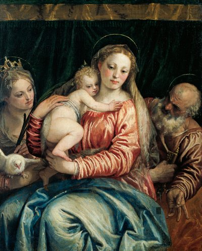 Madonna en Kind, Sint-Pieter en Sint-Agnes door (1528 88) Veronese