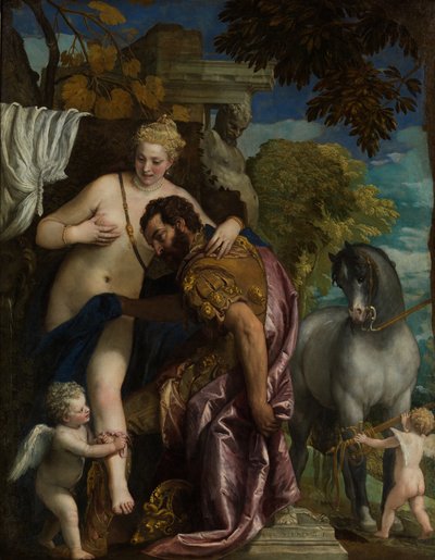 Mars en Venus verenigd door liefde, c.1570 door Veronese
