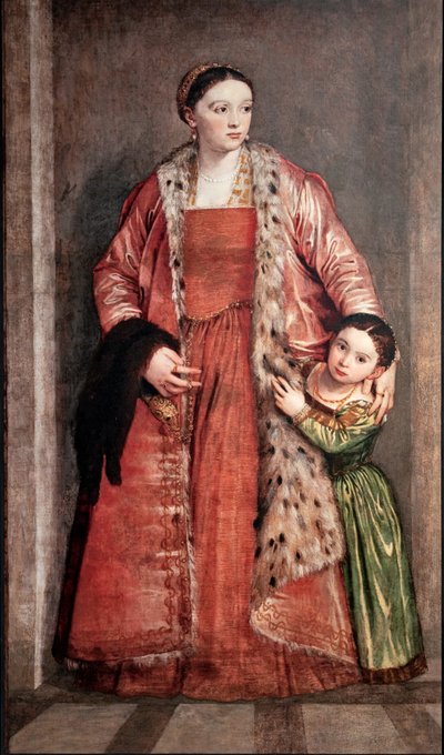 Portret van Livia Porto Thiene en haar dochter Deidamia door (1528 88) Veronese