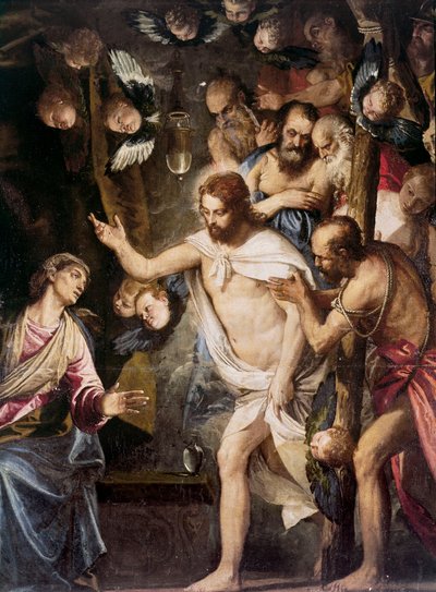 Christus in het voorgeborchte, schilderij door Paolo Caliari Veronese door Veronese