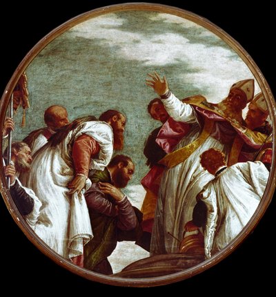 Sint-Nicolaas ontvangt de eer van de klerk van Mira door Veronese