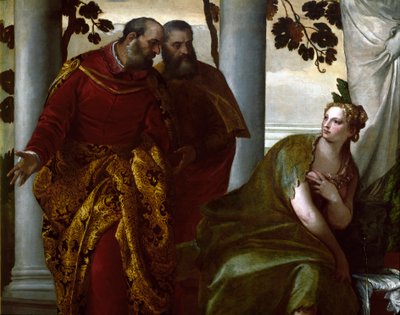 Suzanne en de oude mannen (detail) door Veronese