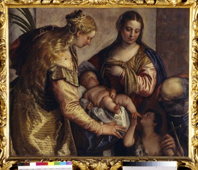 De Heilige Familie met St. Barbara, c.1550 door (1528 88) Veronese
