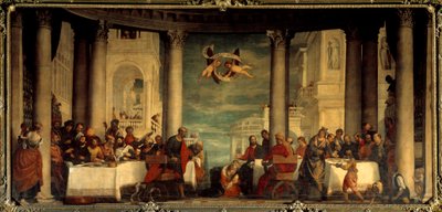 De maaltijd in het huis van Simon de Farizeeër door Veronese