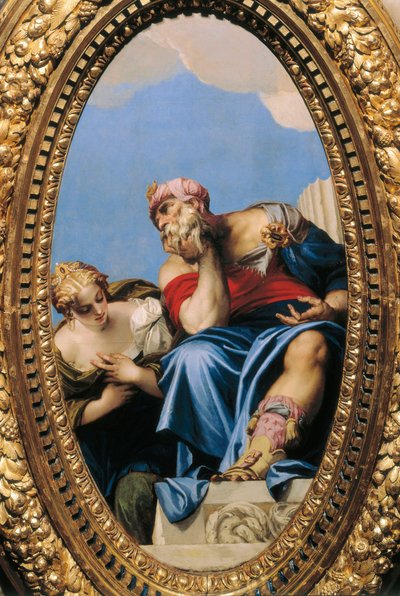 De oosterse oude man en de jonge vrouw door Veronese