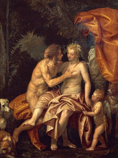 Venus en Adonis door Veronese