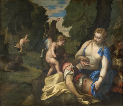 Venus rouwt om Adonis door Veronese