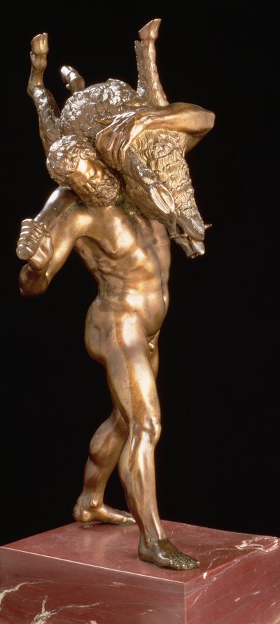 Hercules en het Erymanthische zwijn door Giambologna