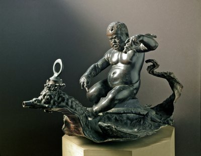 De dwerg Morgante Braccio di Bartolo, de dwerg van Cosimo I de Medici (Cosimo I de Medici). Bronzen sculptuur door Giambologna (Giovanni da Bologna of John of Bologna of Boulogne) door Giambologna