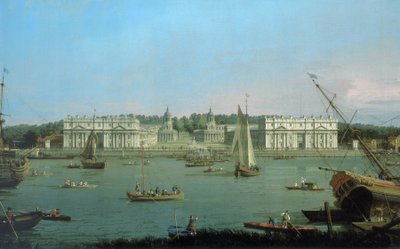 Greenwich Hospital, gezien vanaf de noordelijke oever van de Theems, ca. 1752 door (1697 1768) Canaletto