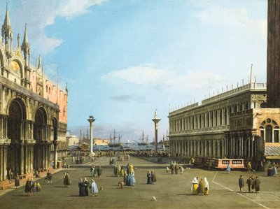Venetië, de piazzetta met de bibliotheek van San Marco door (1697 1768) Canaletto