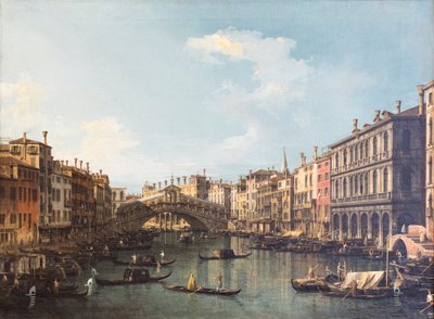 Uitzicht op Venetië met de Rialtobrug door (1697 1768) Canaletto