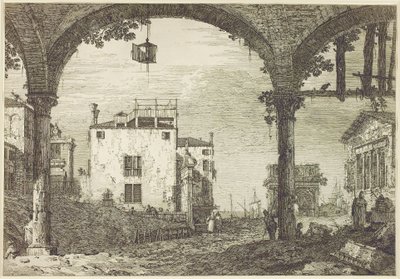 Le Portique a la Lanterne, c.1744 door Canaletto