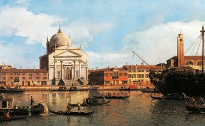 Uitzicht op de Kerk van de Verlosser en Sint-Jacob, Venetië door Canaletto