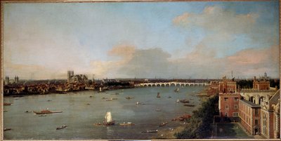 Uitzicht op Londen en de Theems in de 18e eeuw door Canaletto
