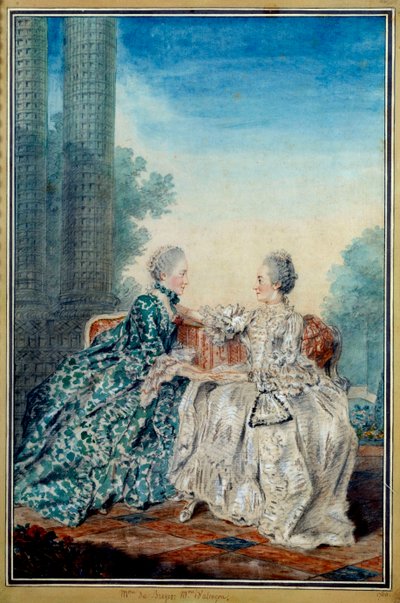 Portret van Madame de Breget en Madame d