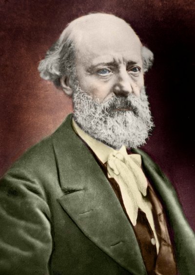 Portret van de architect Eugene Viollet le Duc (Viollet-le-Duc) (1814-1879). c.1879 (gravure) door (1820 1910) (after) Nadar