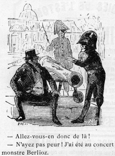 Cartoon over het werk van Hector Berlioz (1803-1869) ontworpen door Nadar in 1856 voor het Journal pour rire door Nadar