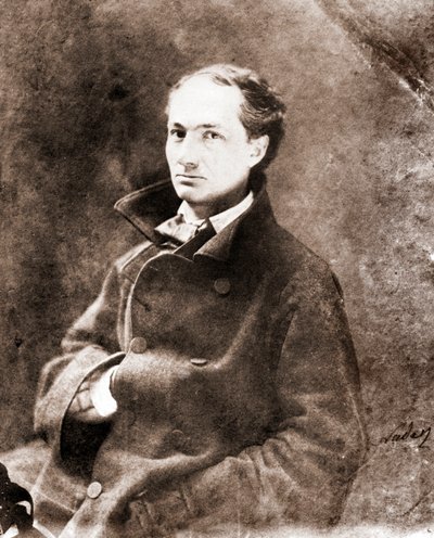 Portret van Charles Baudelaire, schrijver - Fotografie door Nadar door Nadar