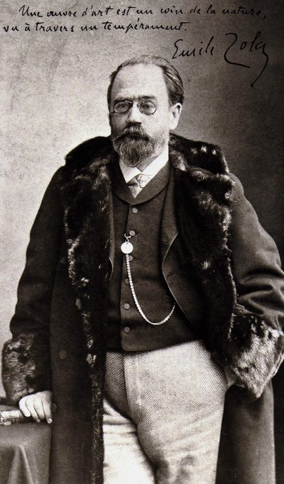 Portret van Emile Zola (1840-1902) door Nadar door Nadar