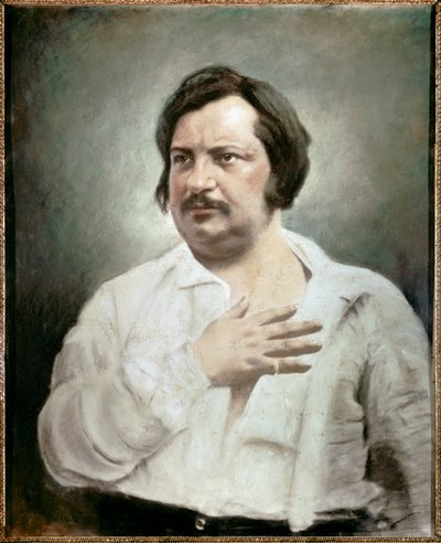 Portret van Honoré de Balzac (1799 - 1850), Franse schrijver door Nadar