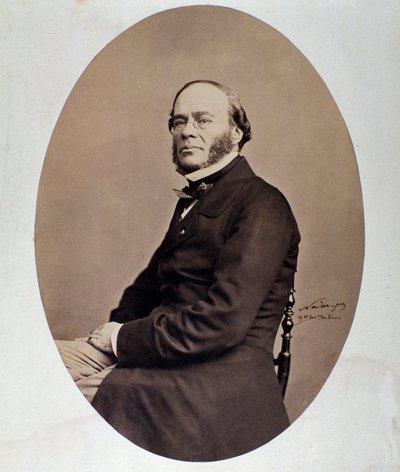 Portret van Jacques Fromental Halevy (1799-1862) Engelse componist. Foto Nadar (Felix Tournachon) 19e eeuw. Bologna, museo bibliografico musicale door Nadar