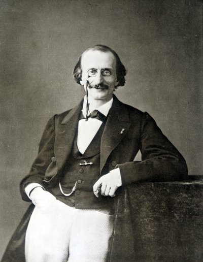 Portret van Jacques Offenbach (1819-1880), Duitse componist, genaturaliseerd Frans door Nadar door Nadar