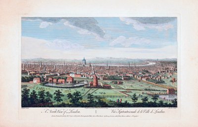 Een noordelijk uitzicht op Londen in de 18e eeuw door (after) Canaleti