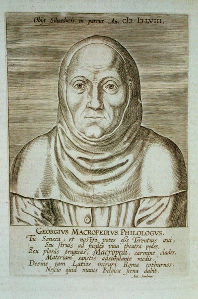Georgius Macropedius Philologus (ca. 1486-1588) door (after) Dutch School
