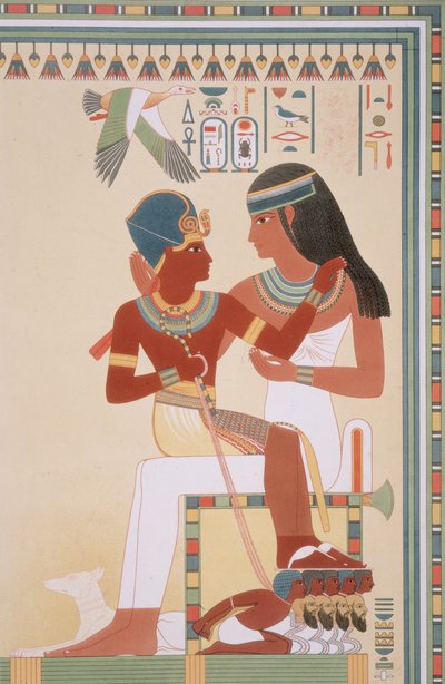 Amounoph II en zijn gouvernante uit 