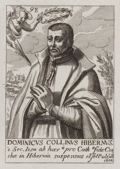 Dominic Collins, Ierse jezuïet en katholieke martelaar (gravure) door (after) English School