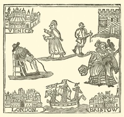 Illustratie voor The Roxburghe Ballads (houtsnede) door (after) English School