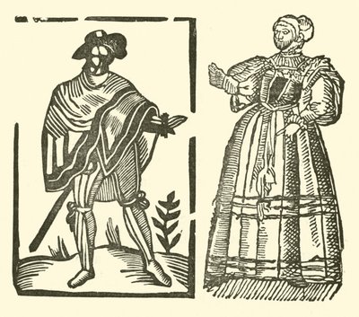 Illustratie voor The Roxburghe Ballads (houtsnede) door (after) English School