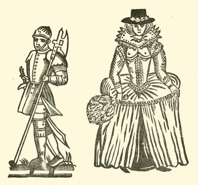 Illustratie voor The Roxburghe Ballads (houtsnede) door (after) English School