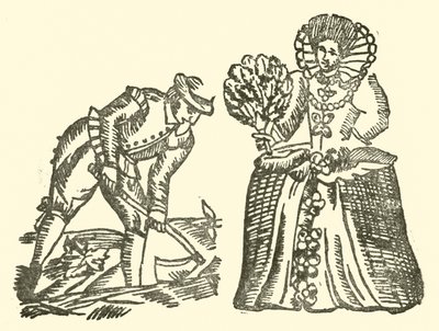 Illustratie voor The Roxburghe Ballads door (after) English School