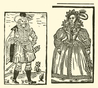 Illustratie voor The Roxburghe Ballads door (after) English School