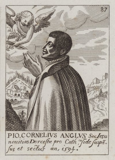 John Cornelius, Engelse Jezuïet katholieke priester en martelaar (gravure) door (after) English School