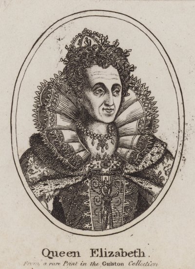Koningin Elizabeth I (gravure) door (after) English School