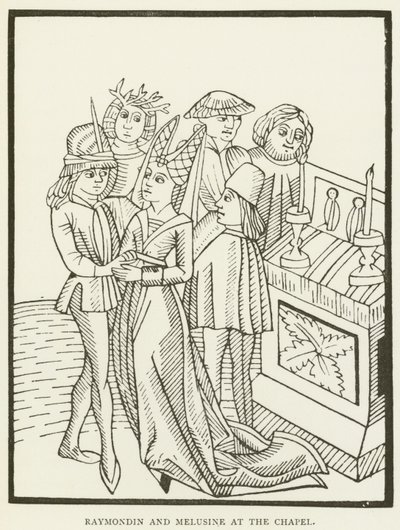 Raymondin en Melusine bij de kapel door (after) English School