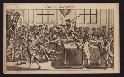 De adressanten (gravure) door (after) English School