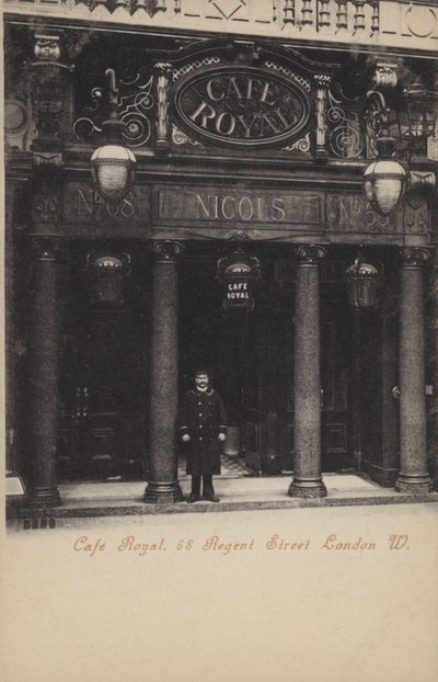 Cafe Royal, 68, Regent Street, Londen, West door (after) English photographer
