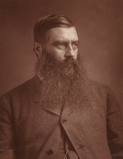 Portret van G A Henty door (after) English photographer