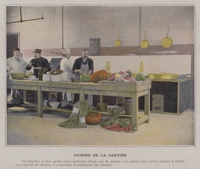 Keuken van de kantine door (after) French Photographer
