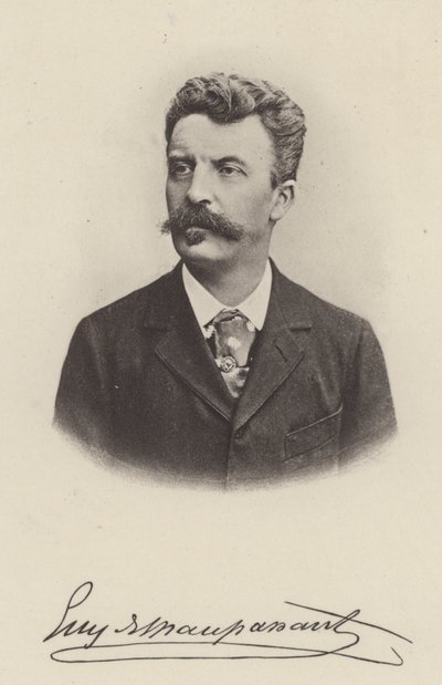 Guy de Maupassant, Franse schrijver van korte verhalen en romans door (after) French Photographer