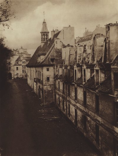 Het interieur van het Hospice des Menages in 1868 (zwart-wit foto) door (after) French Photographer