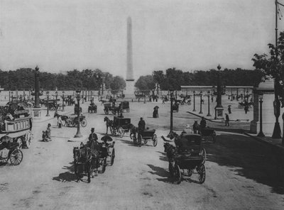 La Place de La Concorde (zwart-wit foto) door (after) French Photographer