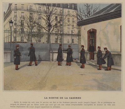 La Sortie de la Caserne door (after) French Photographer