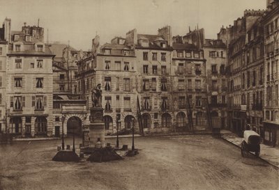 La place Dauphine, gedeeltelijk gesloopt in 1875 door (after) French Photographer